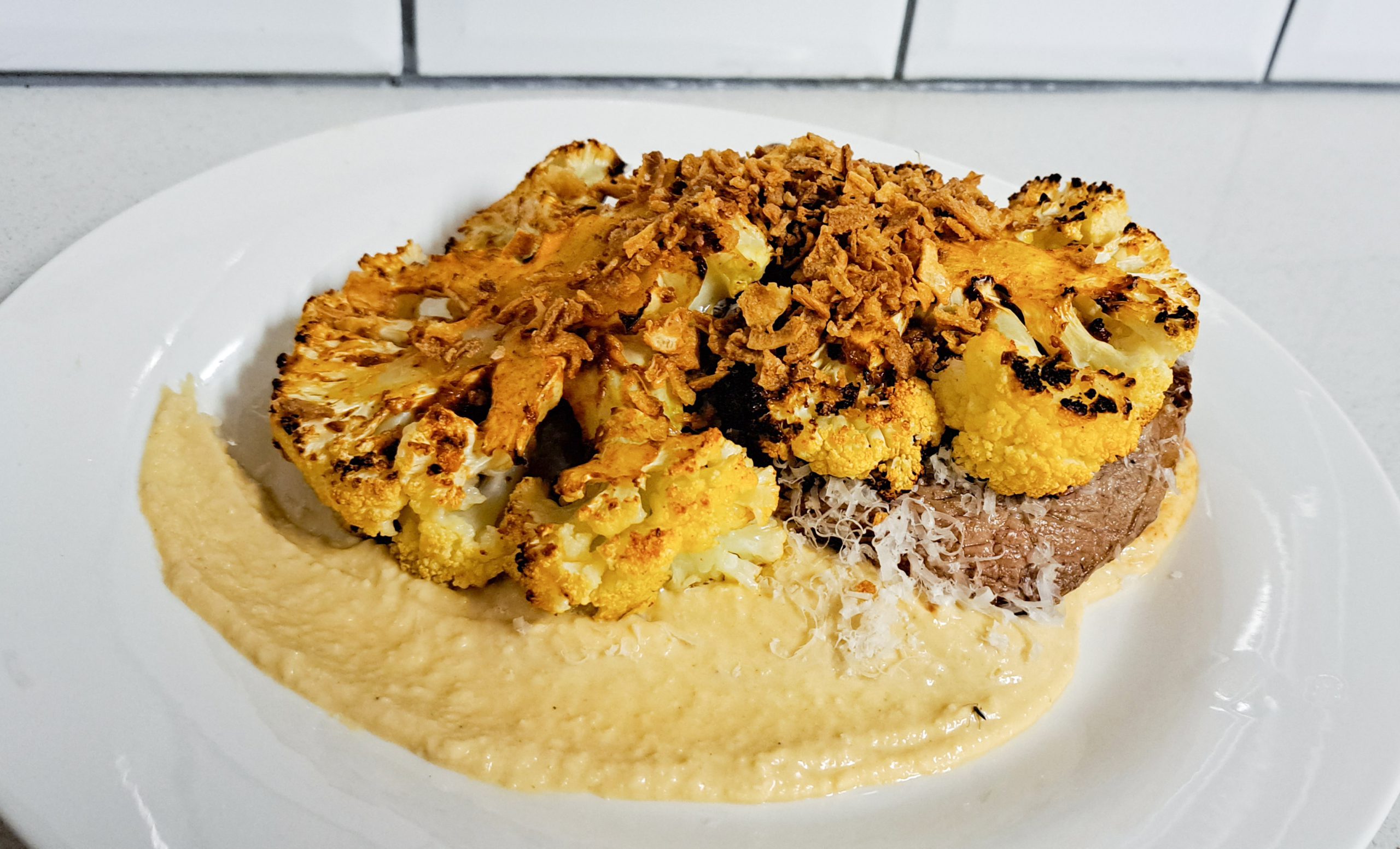 Ironrich recipe Steak with Harissa Cauliflower Western Cape Blood